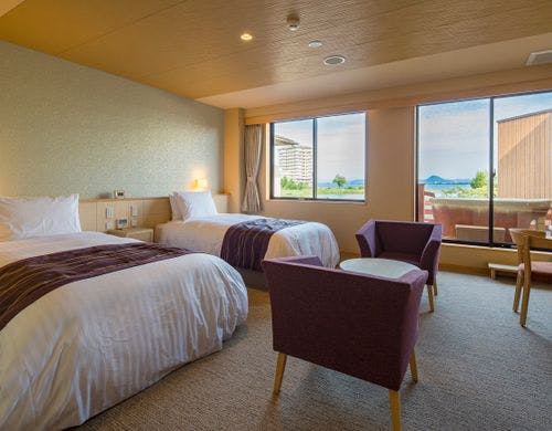 客室内の露天風呂