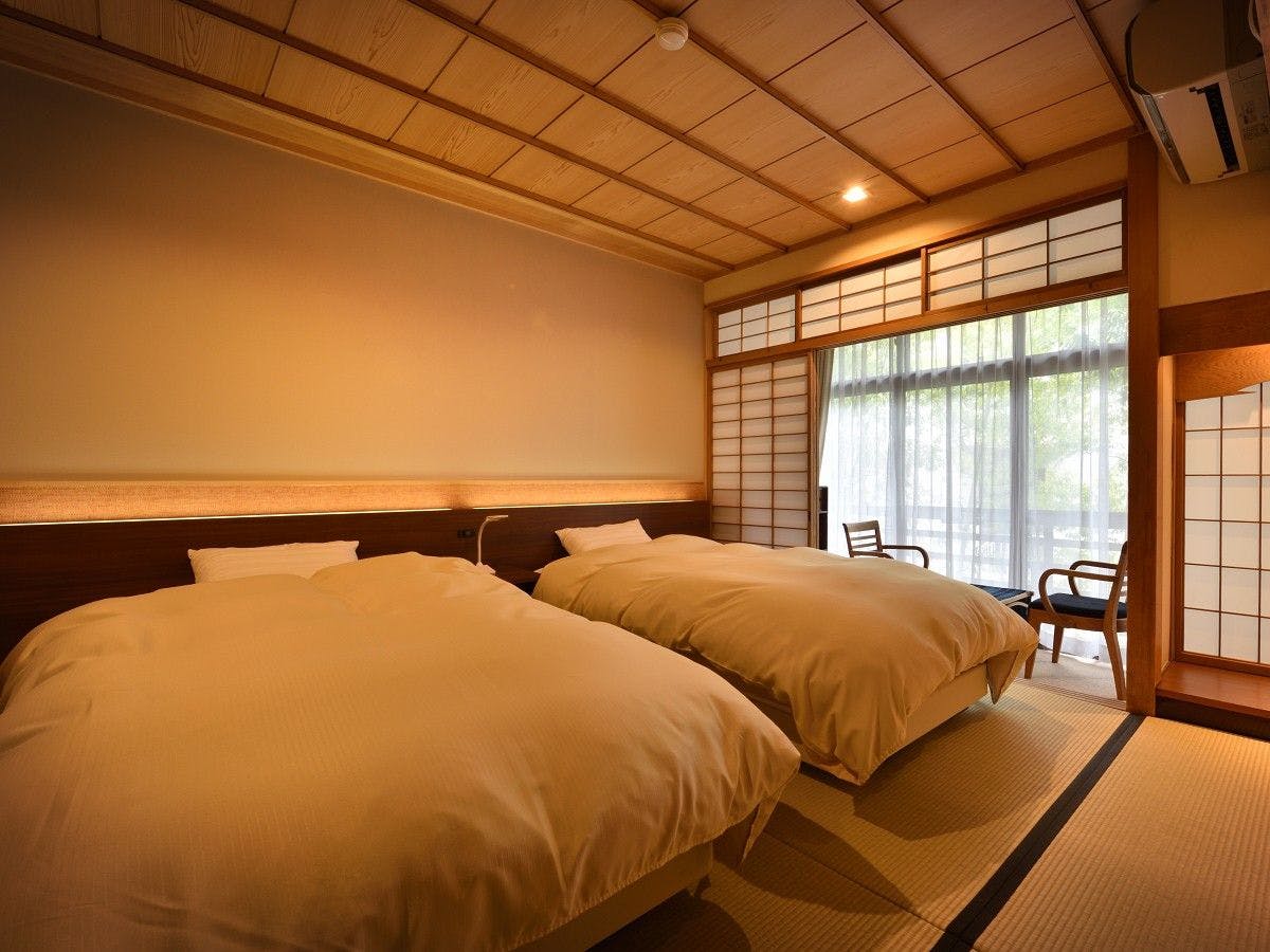 【ツインベッド・和洋室】10畳＋8～7畳