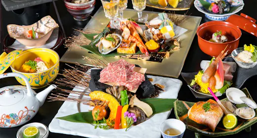 【和牛会席】厳選食材を堪能!地元ブランド上州牛の絶品ステーキと和食会席-2食付-