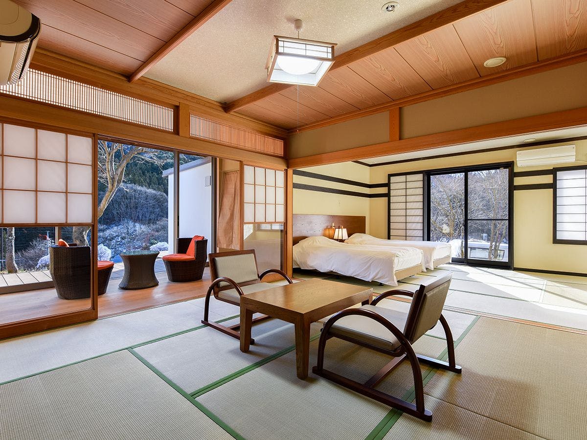 *ห้องพักแบบญี่ปุ่น 2 ห้อง พร้อมอ่างอาบน้ำโซระ