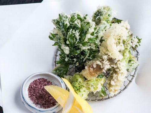 【春の追加料理】山形山菜の天ぷらワイン塩