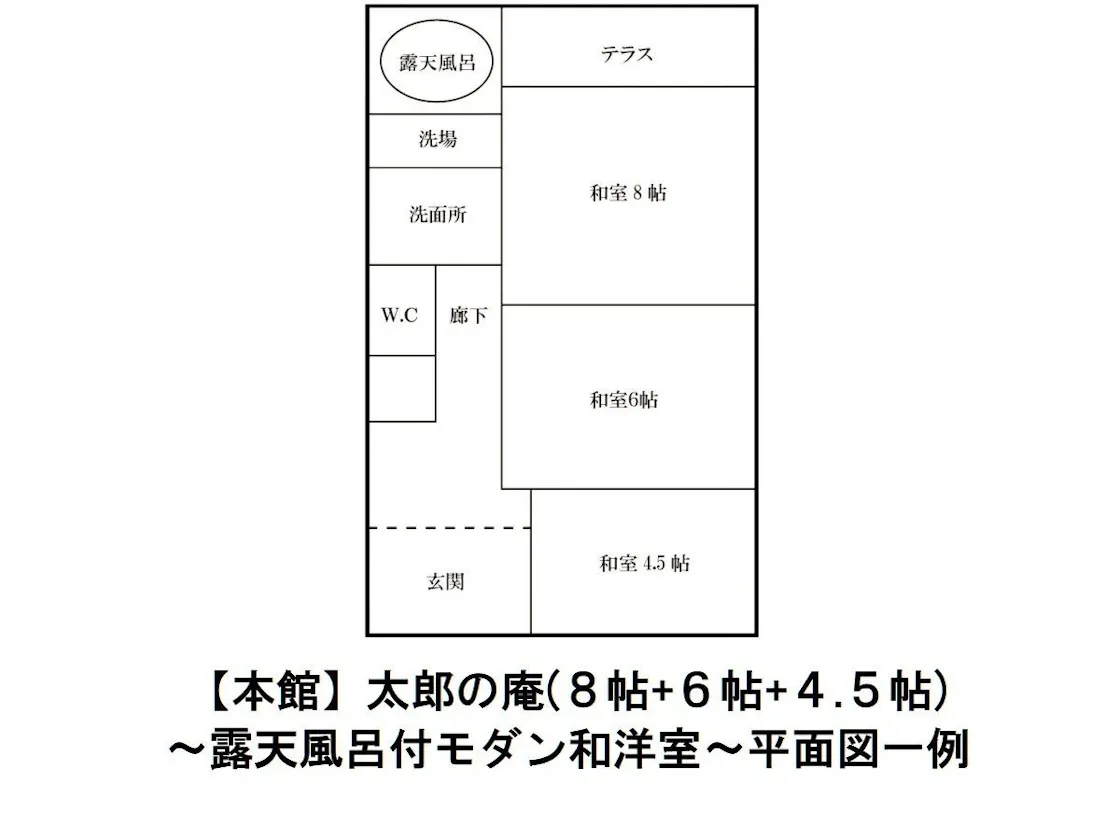 【本館】たろうの庵 平面図