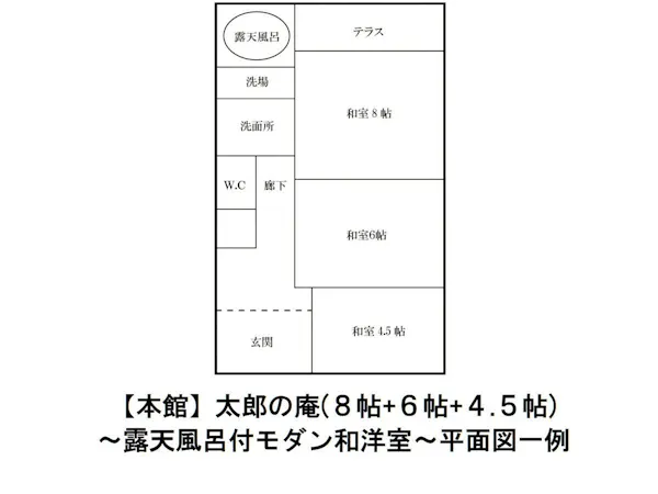 【本館】たろうの庵 平面図
