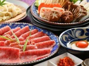 全室露天風呂付+外部露天の貸切も有り＜二食付き＞すき焼き満喫プラン【厳選和牛使用】