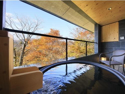 和エグゼクティブツイン-客室露天風呂-