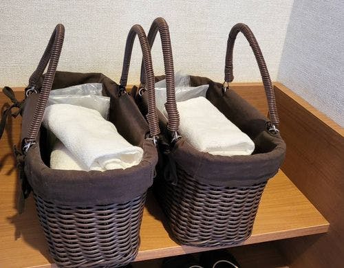 湯かご<BR>大浴場利用の際にご利用ください。