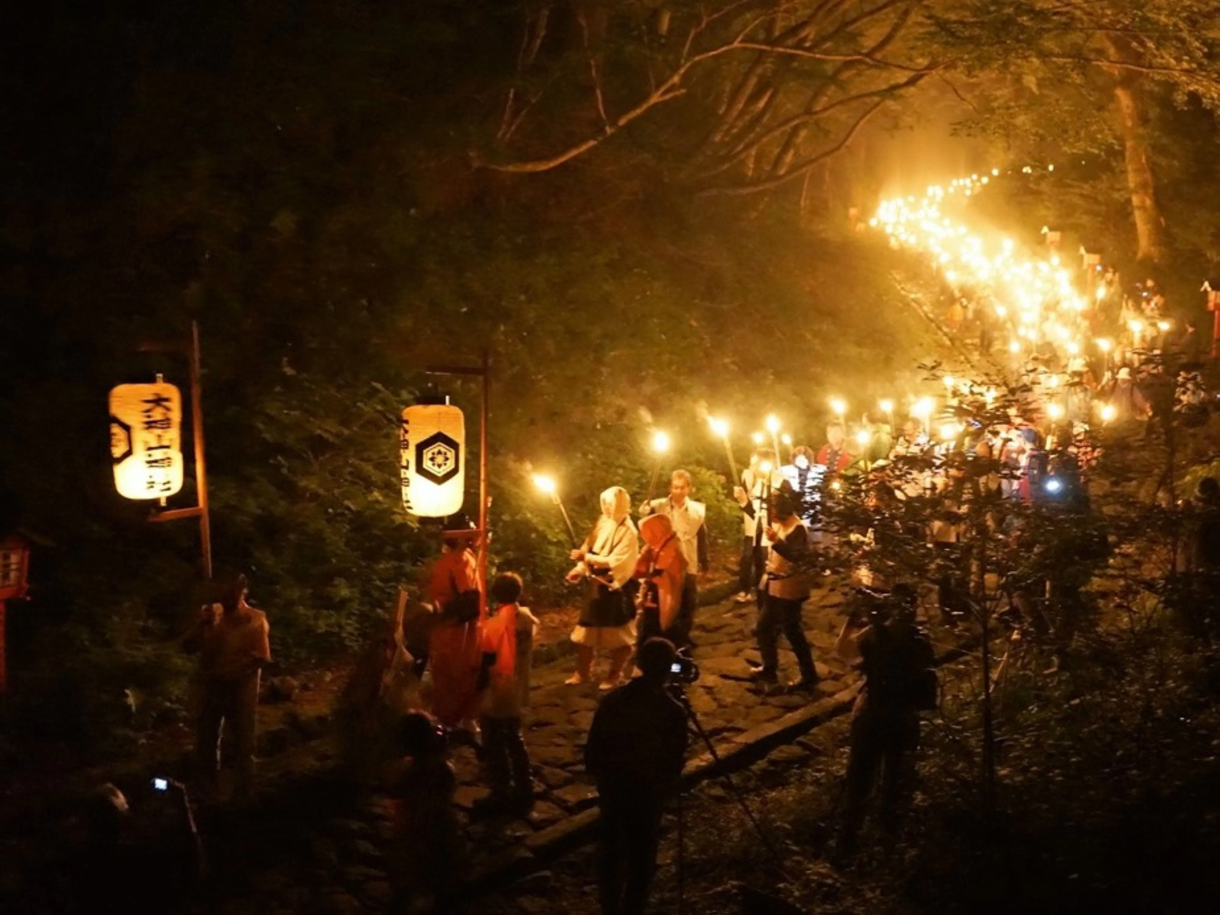 【大山夏山開き】前夜祭・たいまつ行列