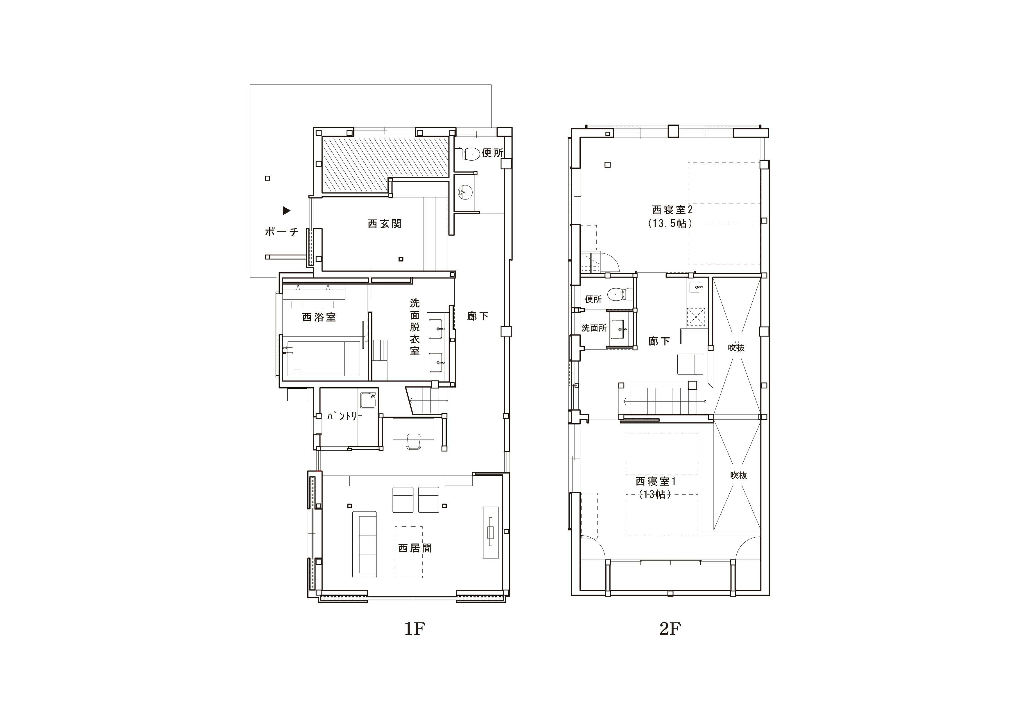 西の間取り図