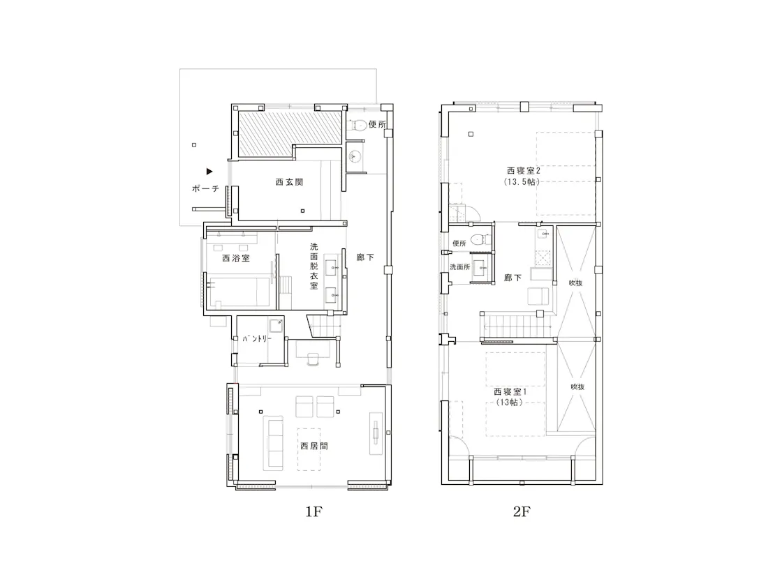 西の間取り図