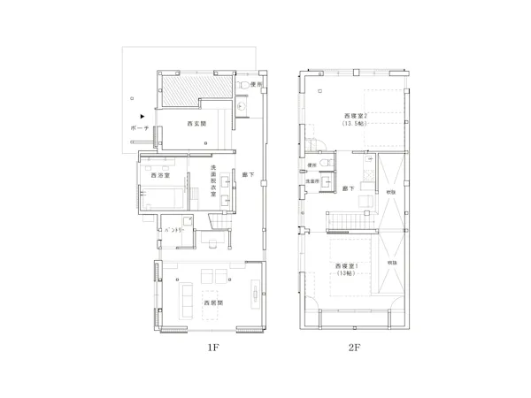 西の間取り図