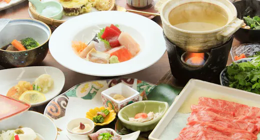 【1泊夕食付/特選黒毛和牛しゃぶしゃぶ会席】朝食なしで便利!登山やゴルフの早朝出発に