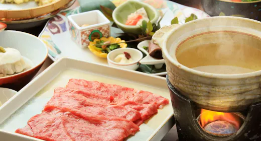 【早期割30/特選黒毛和牛しゃぶしゃぶ会席】早期予約で2200円引!和牛と名湯溢れる天然温泉を満喫