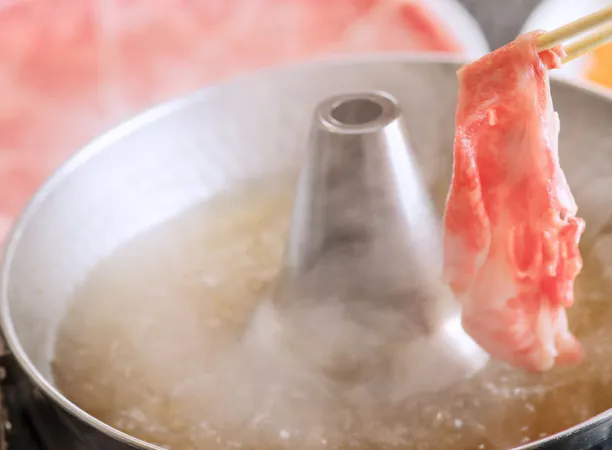 人気の「黒毛和牛しゃぶしゃぶ」