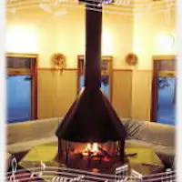 เตาผิงแบบเปิดทรงแปดเหลี่ยม.