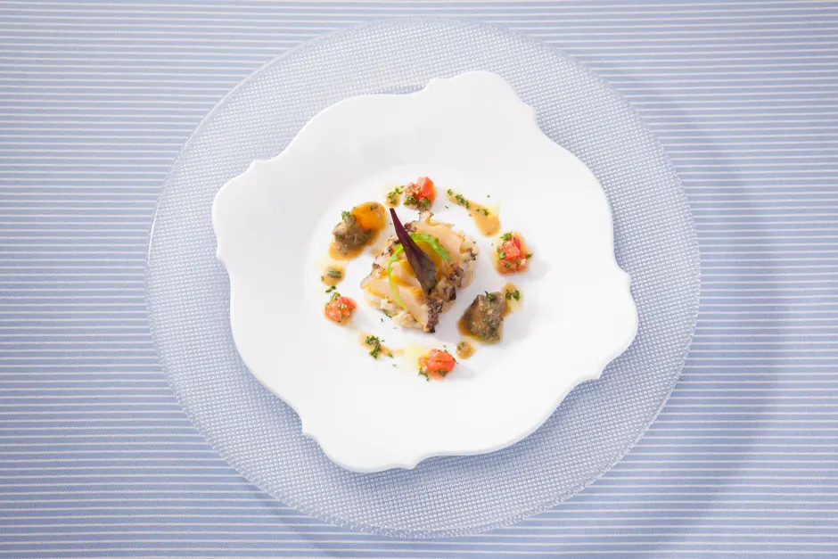 Hotel Sea Shell ジャパニーズフレンチコース 魚料理の一例