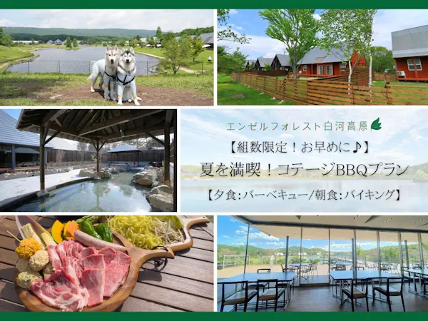〇【組数限定!お早めに!】 夏を満喫!コテージBBQプラン 【夕食:バーベキュー/朝食:バイキング】