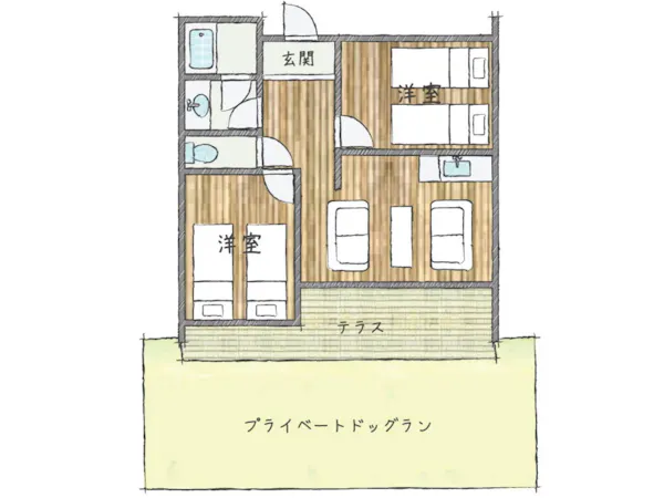 BタイプPA間取り