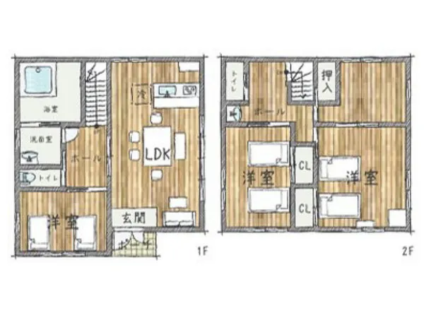 温泉付貸別荘Dタイプ 間取り