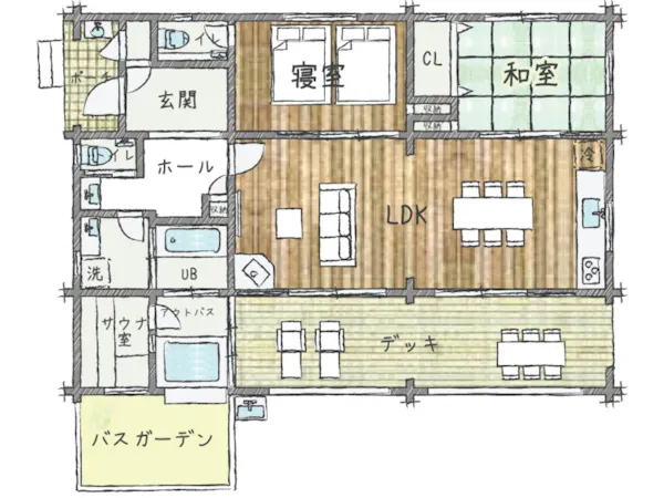 ログプレミアム ハルモニア間取り