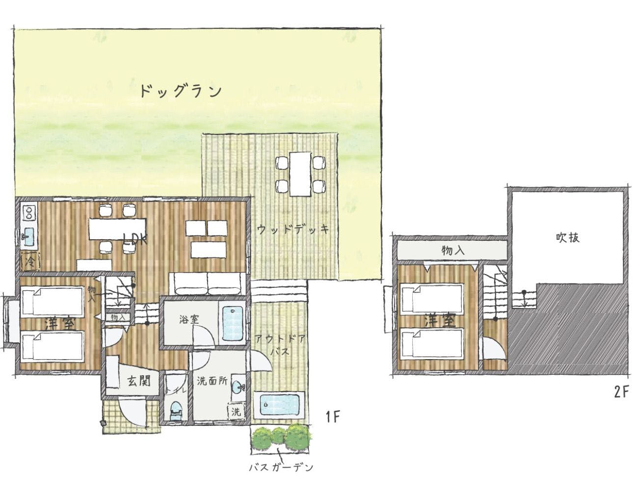 貸別荘V_間取り図