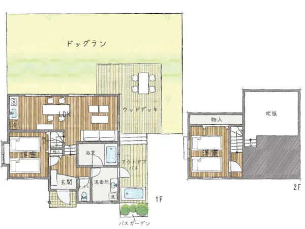 貸別荘V_間取り図