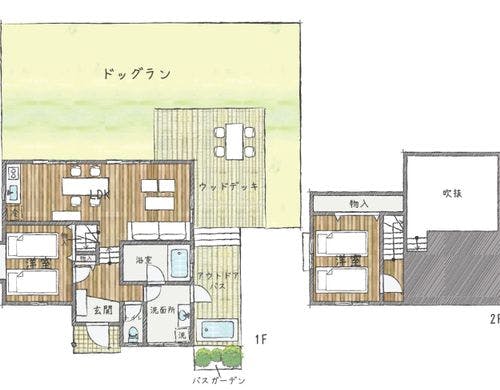 貸別荘V_間取り図