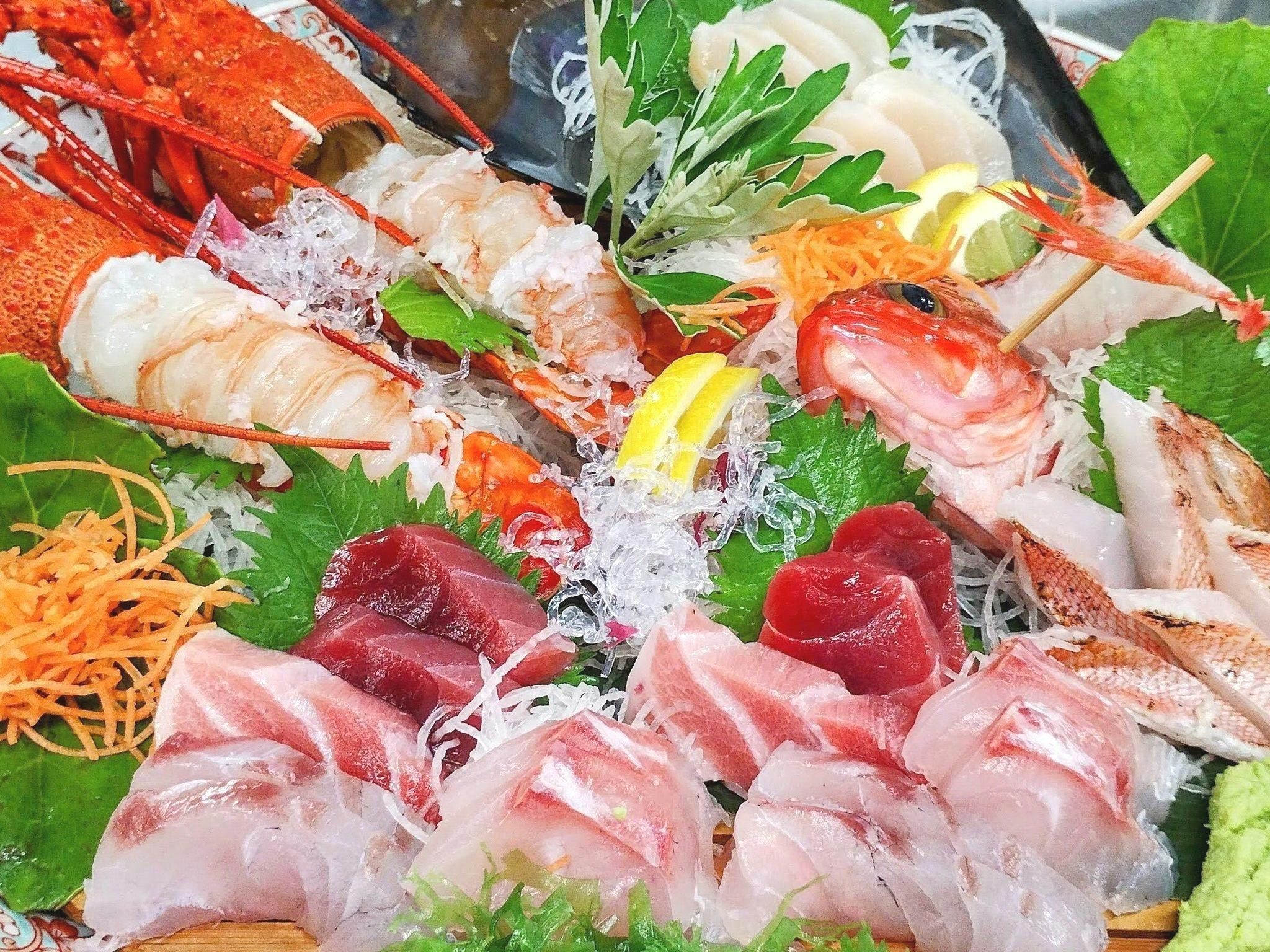 「常陸乃国いせ海老」入り大皿盛お造り