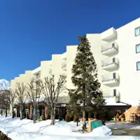 ภาพถ่ายภายนอกของโรงแรม Hakuba ในฤดูหนาว