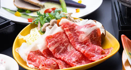【あわしま会席】+【上州牛すき焼き】レストラン食