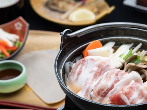 秋だ!温泉!あわしまだ!【10%OFF】 【あわしま会席+山賊鍋】レストラン食