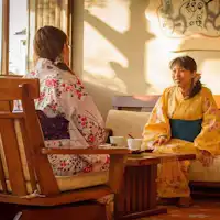 落ち着いた和のロビー