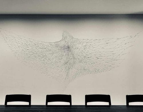 食堂ＩＣＨＩＦＵＮＥ　壁面美術作品