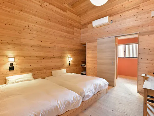 ห้องเตียงคู่〈แยกอาคาร・ไม่มีวิว・มีฝักบัว〉