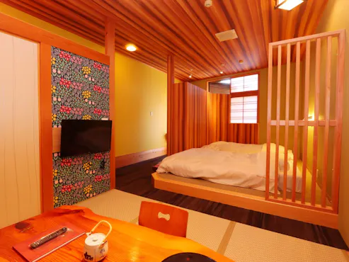 1階露天風呂付き和洋室【竹林】