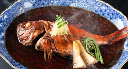 【少量こだわり会席】メインは金目鯛の煮つけ!勝浦の磯料理と4種類のお風呂で温泉を満喫!