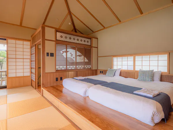 【別館 ふるなびトラベル限定】露天風呂付き ! 最大4名様宿泊可 ! 夕日に染まる海を堪能