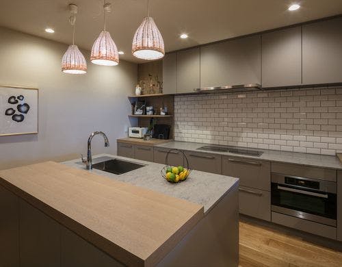 最新型システムキッチン。