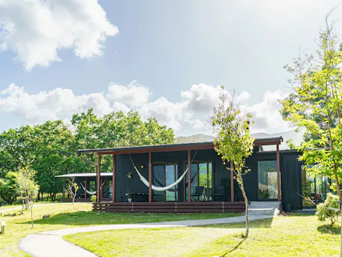 薪ストーブ付きキャビン