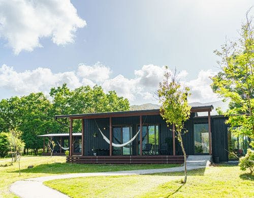 薪ストーブ付きキャビン