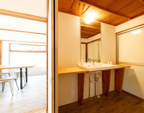 サンゴ石小屋のある宿