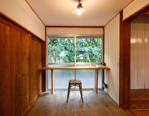 サンゴ石小屋のある宿