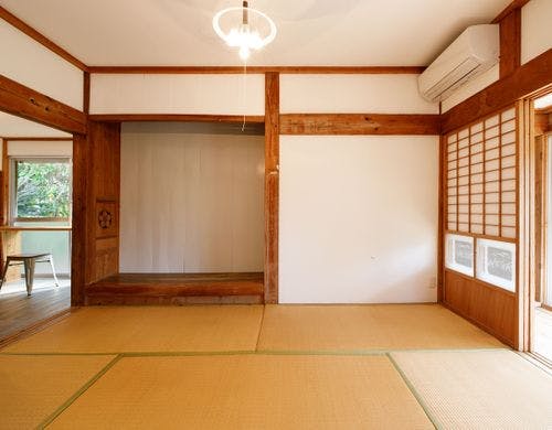 サンゴ石小屋のある宿