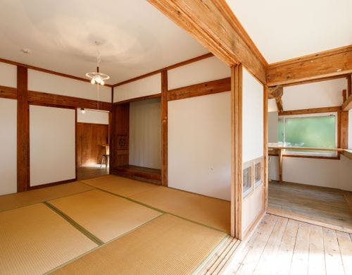サンゴ石小屋のある宿