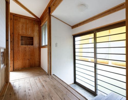 サンゴ石小屋のある宿