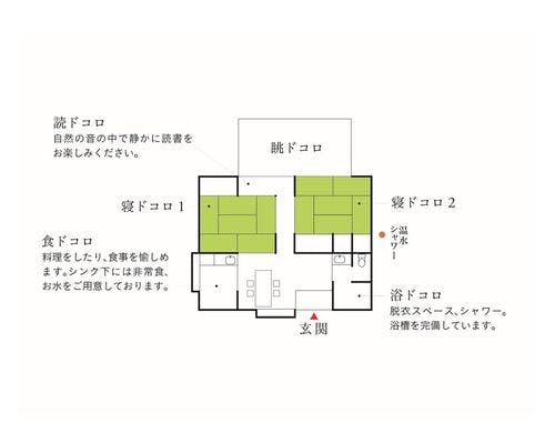 「海亀ビーチの宿」平面図