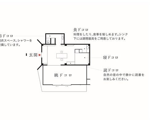 「展望台のある宿」平面図