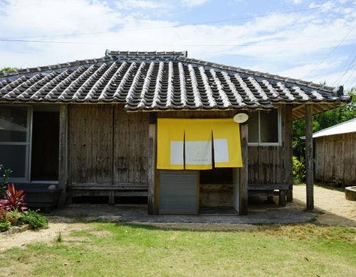 サンゴ石小屋のある宿