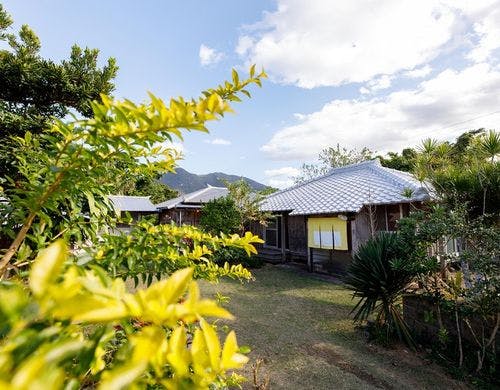 サンゴ石小屋のある宿
