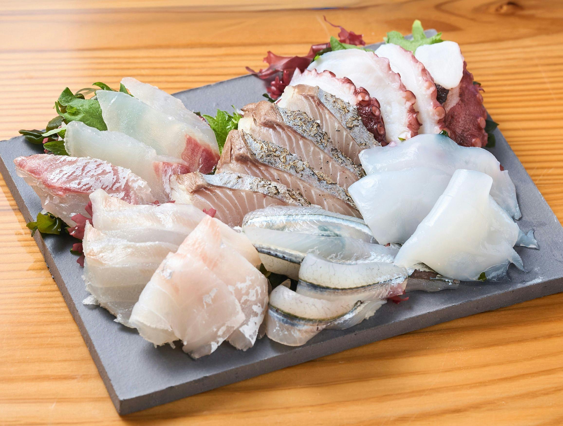 新鮮な淡路のお魚の盛り合わせ