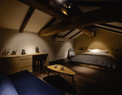 参ノ庵のリビングおよび寝室